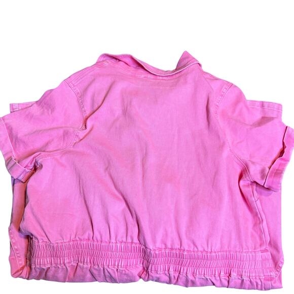 Skies Are Blue Curvy Pink Button Front Romper, Plus Size 1X, NWT - Picture 10 of 10